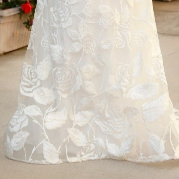 Off shoulder lace White wedding dress evening bridal gown - Picture 4 of 7